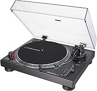 Vista 2 de Audio-Technica AT-LP120XUSB-BK - Tocadiscos de accionamiento directo (analógico y USB), completamente manual, Hi-Fi, 3 velocidades, conversión