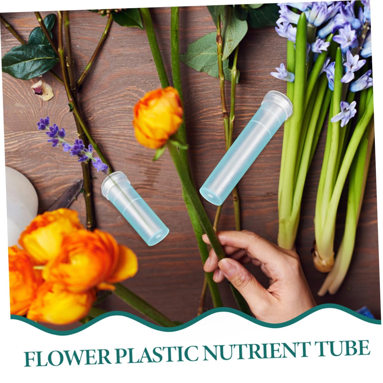 Levemolo Nutrition Tubes for Florist 180pcs Flower Water Tubes Lids for Long- Flower Care