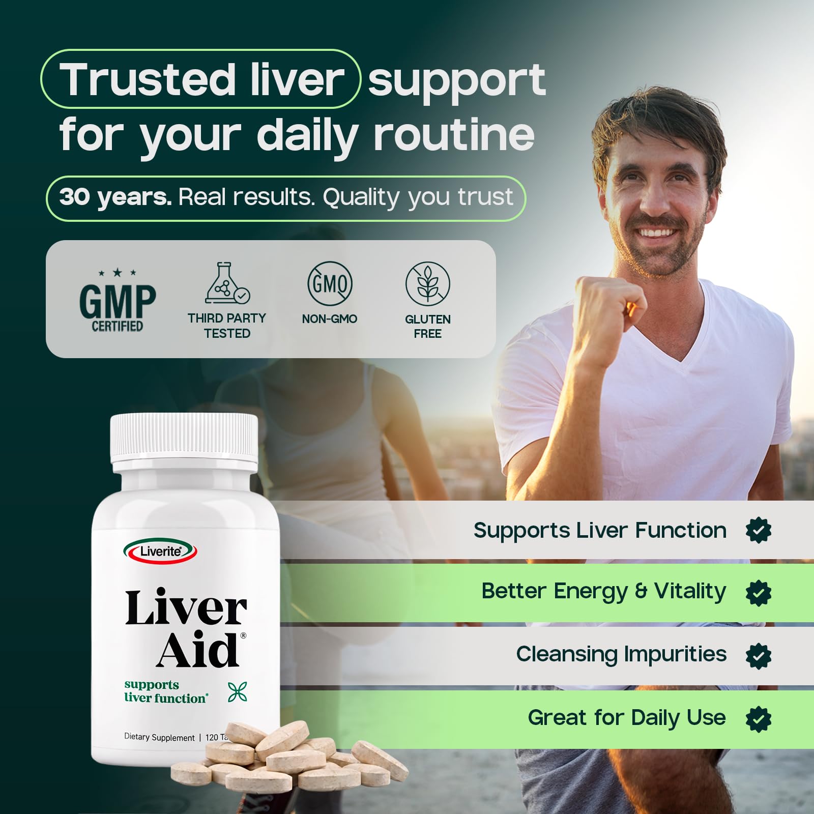 LIVERITE Liver Aid - Liver Support Supplement - 120 Tablets — Amazon image 7