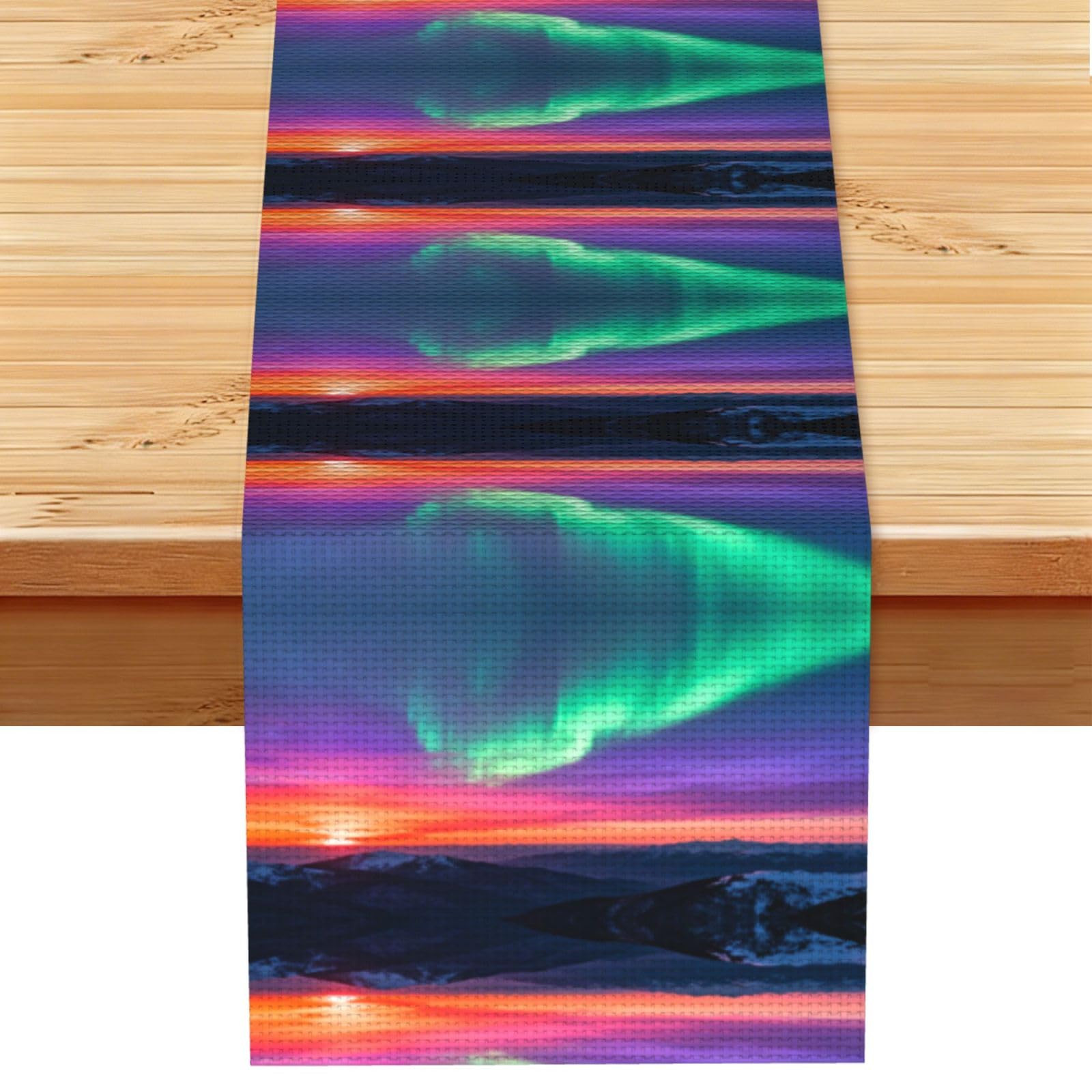 Sunset Print Table Runner World Cup-Themed Dining Table Decor for Coffee Dining Table and More