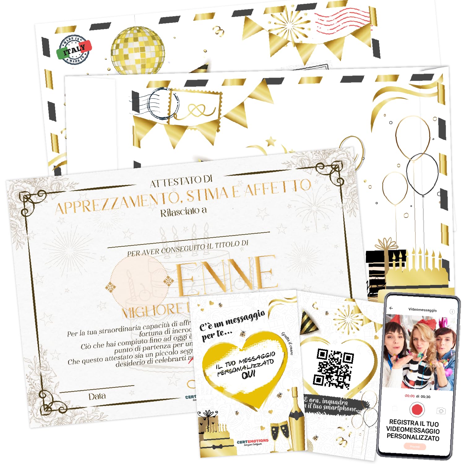 Godiru Certificato idea regalo Compleanno