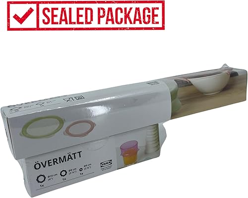 Miniatura 3 de OVERMATT - Funda reutilizable para almacenamiento de alimentos, juego de 5 tamaños, tapas de sellado multicolor de silicona elástica,