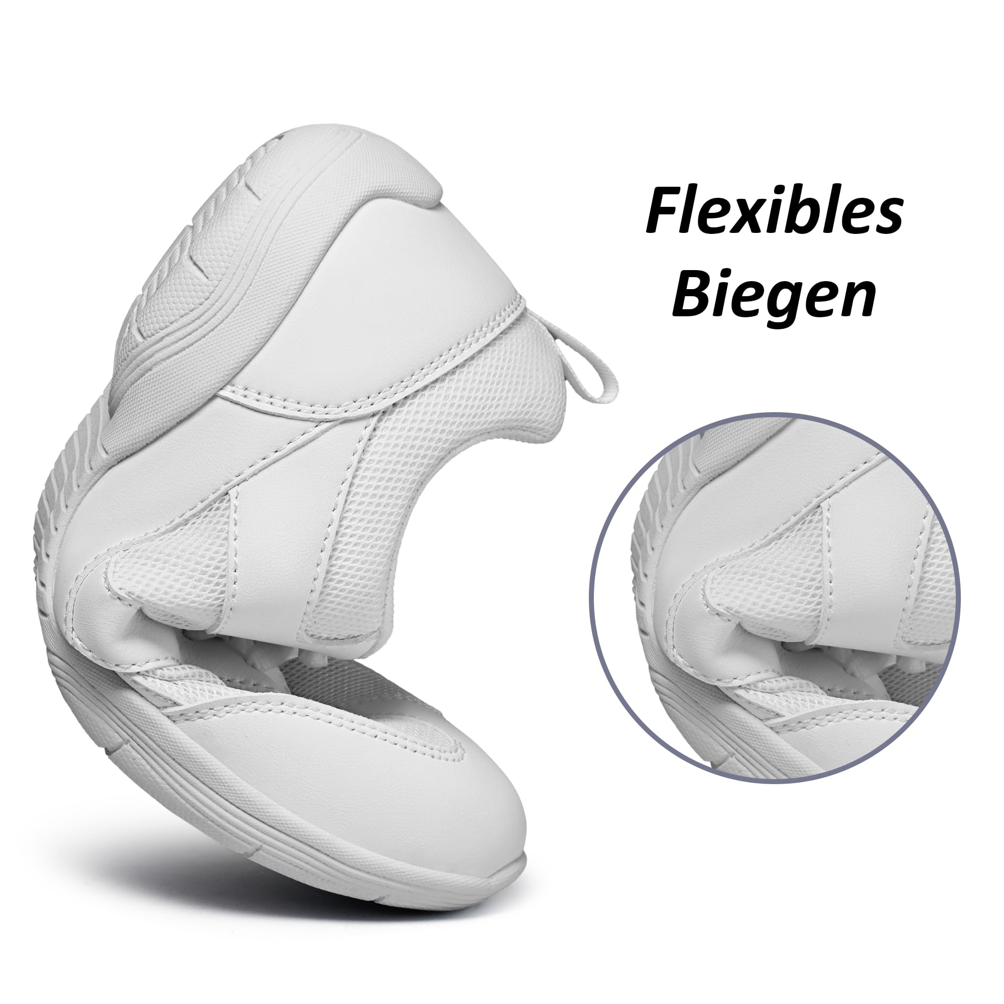 Cheerleader Schuhe Weiß Vollsohle Schuhe für Cheerleader