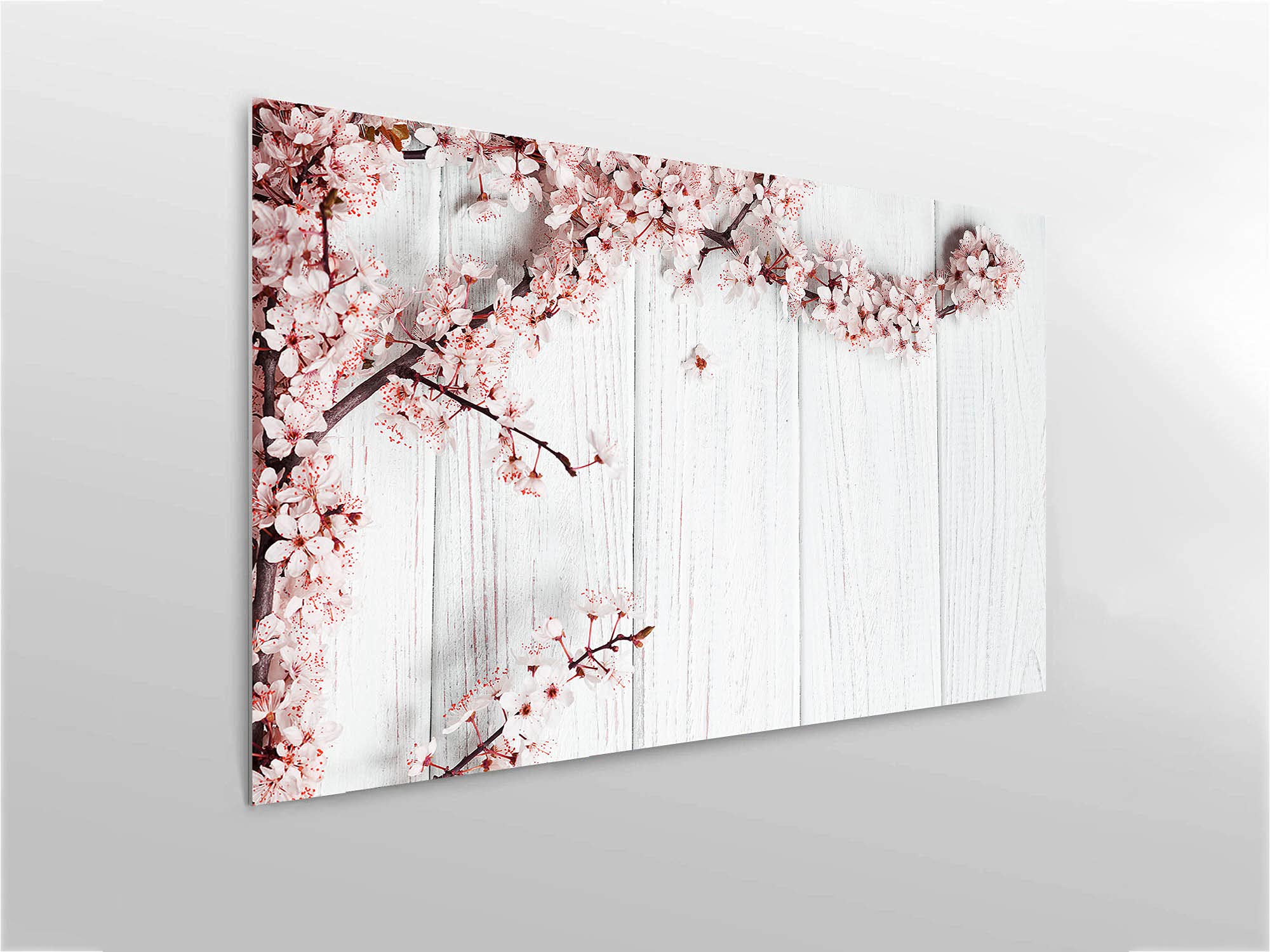Oedim Cabecero Madera Blanca con Flores, cabecero Decorativo para Camas, decoración para Habitaciones
