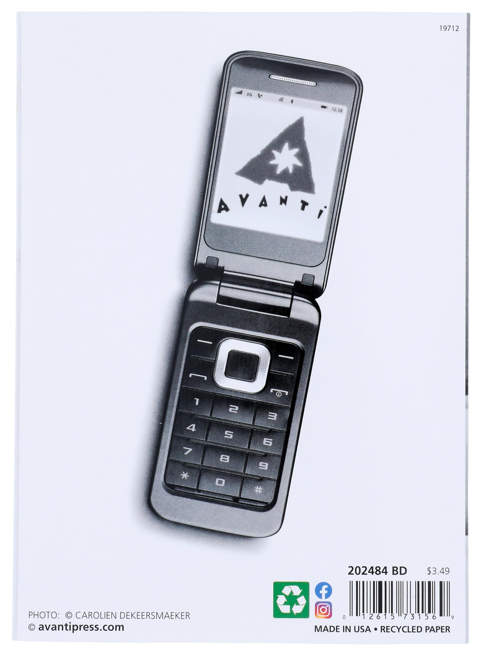 Bebé con teléfono celular – Avanti – Tarjeta de felicitación de cumpleaños