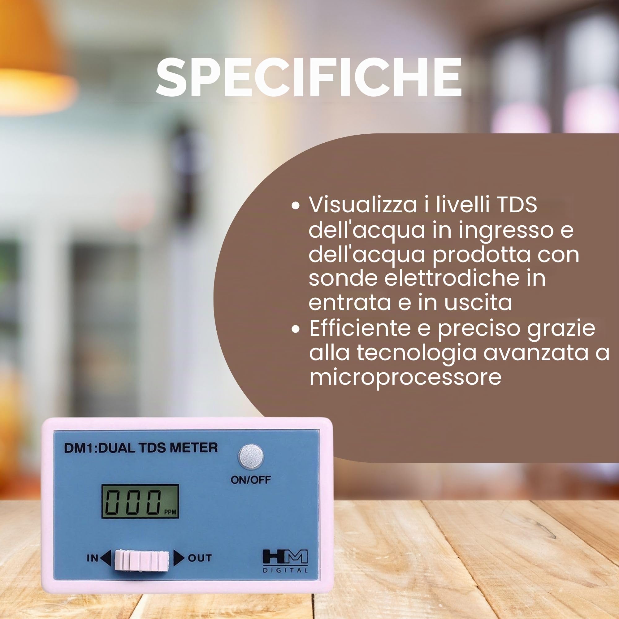 Hm Digital - Misuratore/Tester Di TDS Per Osmosi Inversa (Dm-1)