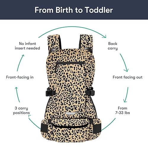 Miniatura 4 de Portabebés - Portabebés para recién nacidos a niños pequeños, ajustable, ligero, transpirable para recién nacidos hasta 33 libras (niño salvaje)