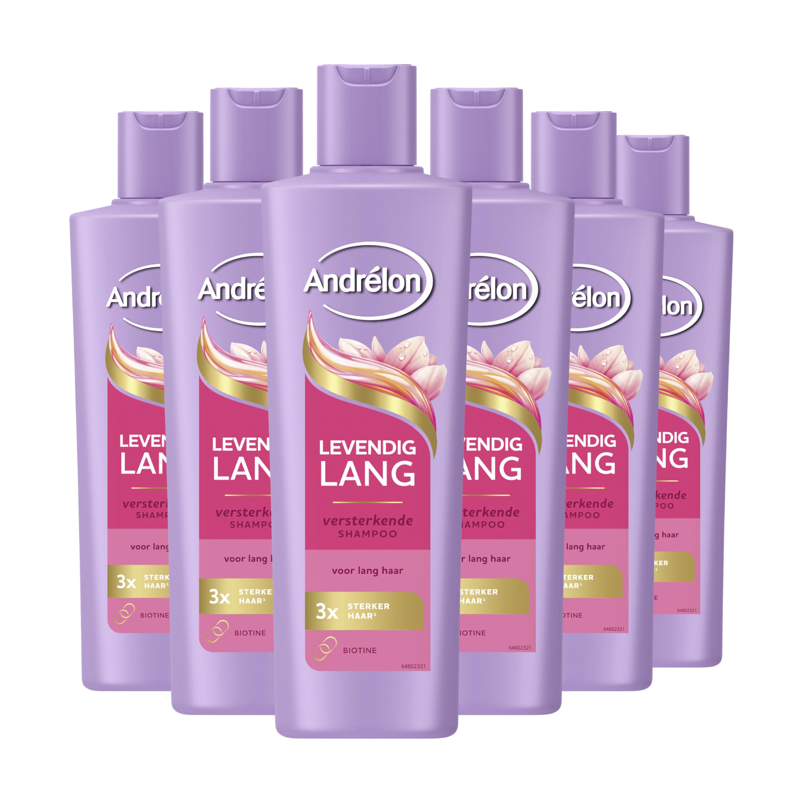 Andrélon Vivid Long Shampoo, Specially Designed To Strengthen Long Hair To The Nine, 6 X 250 Ml, Value Pack