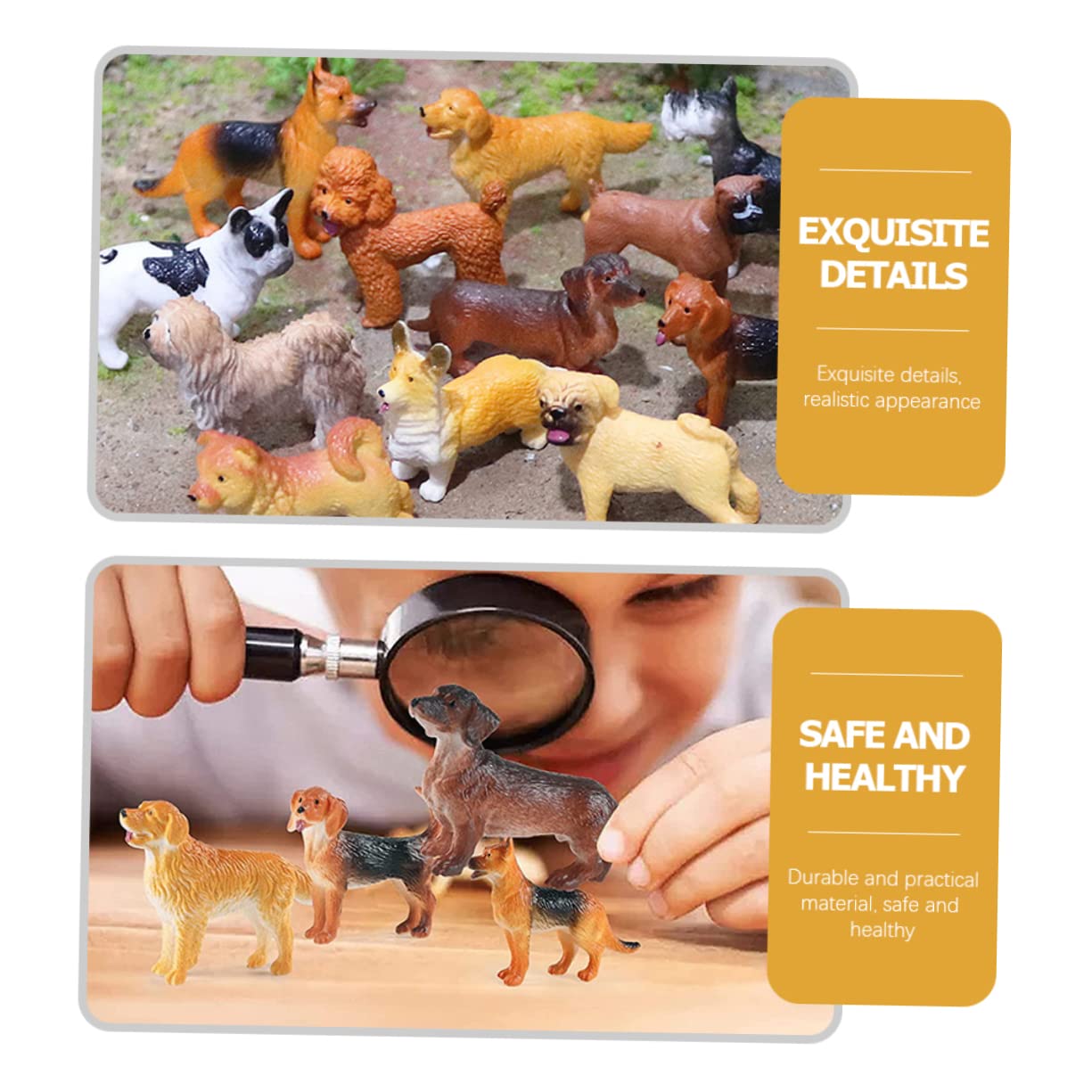 犬の形のプラスチックおもちゃ Amazon.co.jp: WESE ミニ犬の置物のおもちゃセット、10PCSリアル