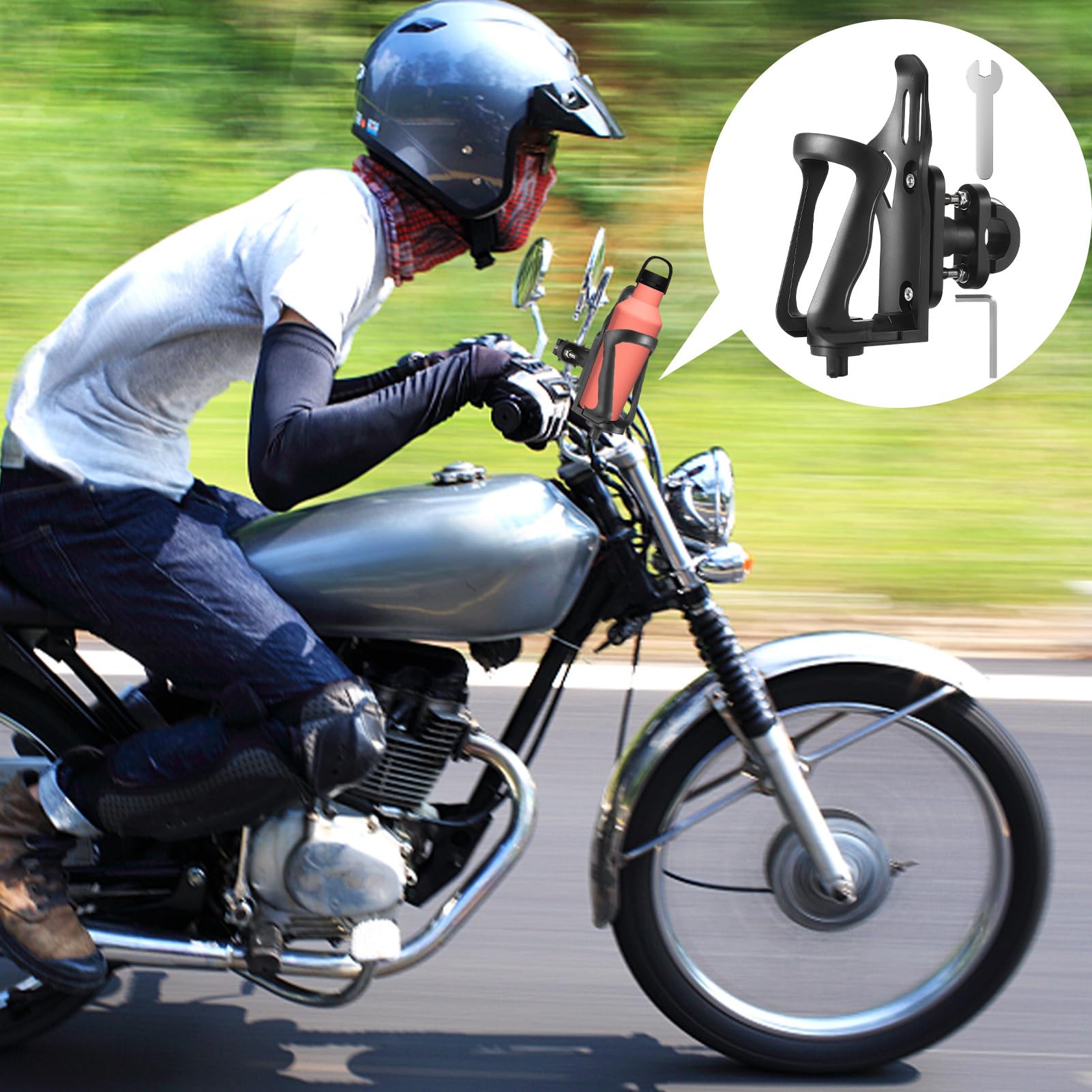 Shenxay Portabottiglie Per Bicicletta E Moto | Fissaggio Universale | Multifunzione In Metallo