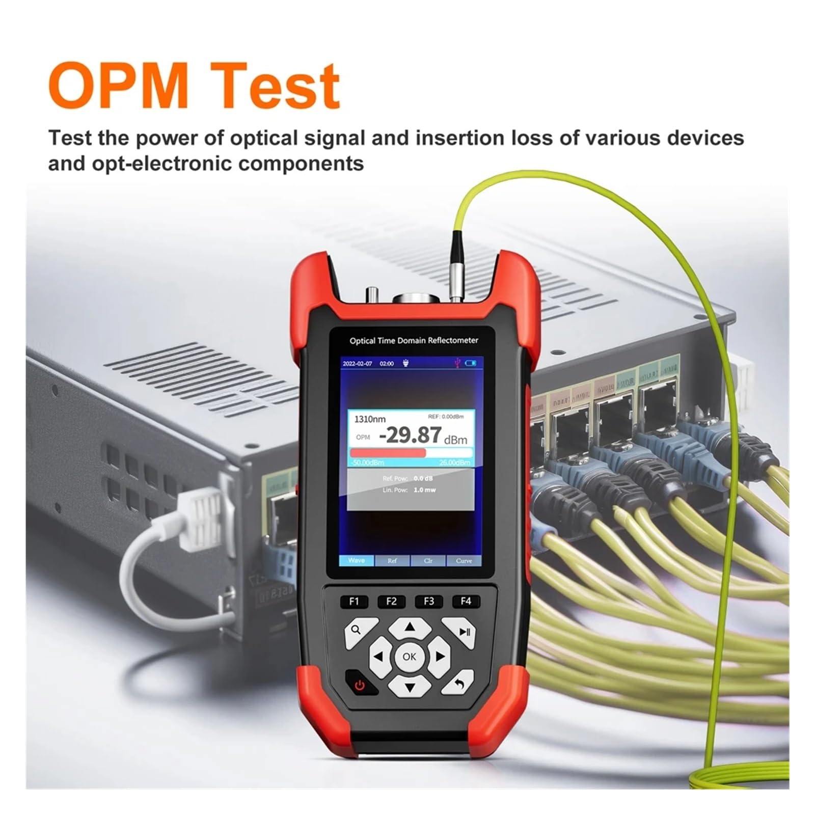 Testeur de fibre optique, Testeur De Fibre Optique NF-981 OTDR Détecteur Défaut Compteur Puissance Avec OPM VFL OLS Carte D'événements Câble Ethernet Multimet