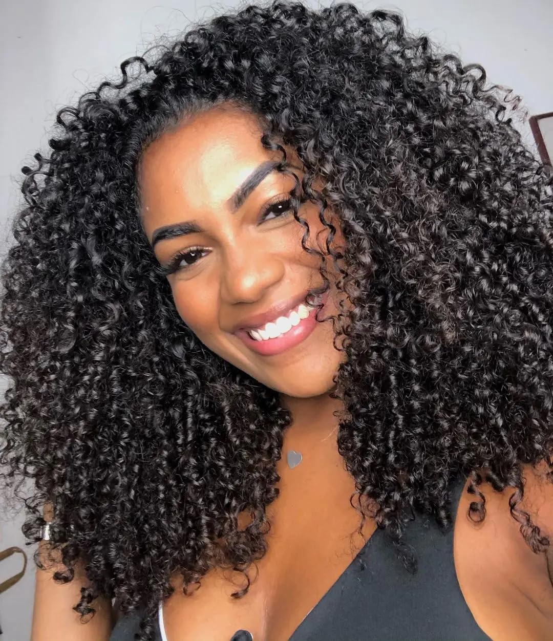 RICHAIR Curly Wave Human Hair Brazilian Curly Bundles, 3 Bundles Kinky Curly Human Hair, 80 Gram/Bundle (Total 240 Gram) - Image 2