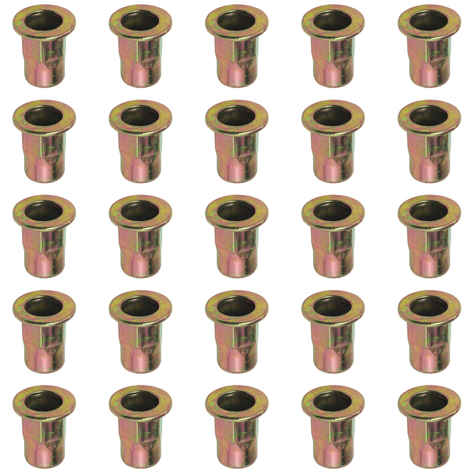 Half Hex Car Rivet Nut FMHXG 25PCS M8 Car Bronze Tone Carbon Steel