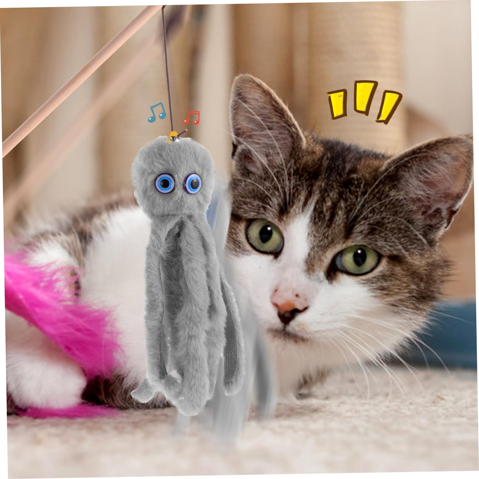 Juguetes para Gatos, 10 Juguetes interactivos y Divertidos for Gatos: un Palo for estimular Fortalecer el vínculo con tu Gato
