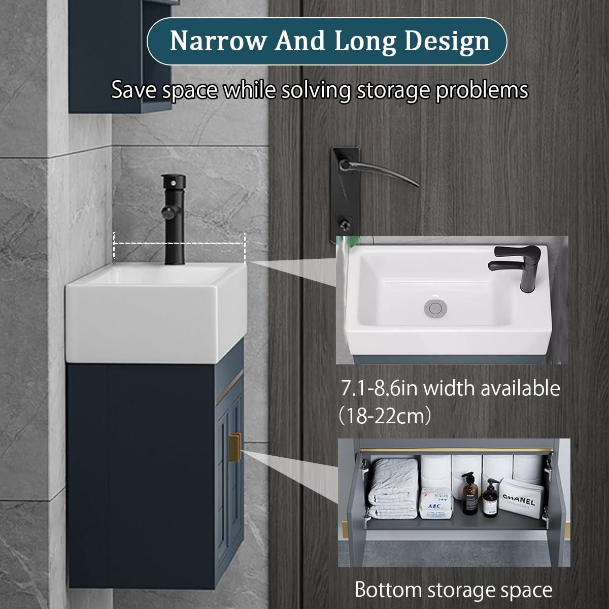 30cm Lavabo Mural En Céramique Blanche,Lave Main Wc Avec Meuble,Lavabo À Poser Pour Petits Invités,Lavabo Suspendu À Fixer Au Mur,Lave Main Rectangulaire,Pour Vestiaire Salle De Bains Toilette(16.1*8.