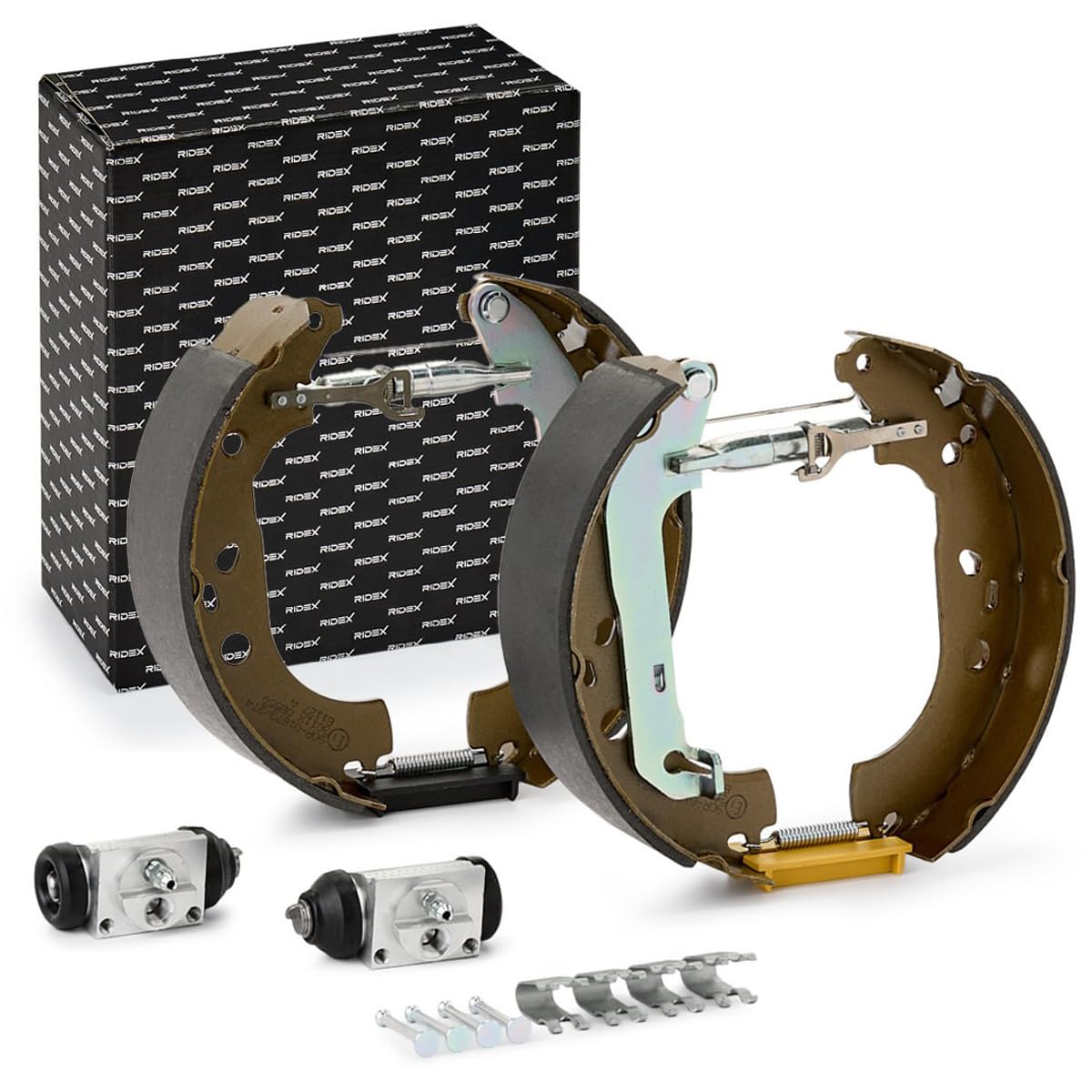 RIDEX 3859B0194 Kit frenos disco de tambor Trasero con palanca freno de mano Compatible con FORD Transit Connect V408 Furgoneta