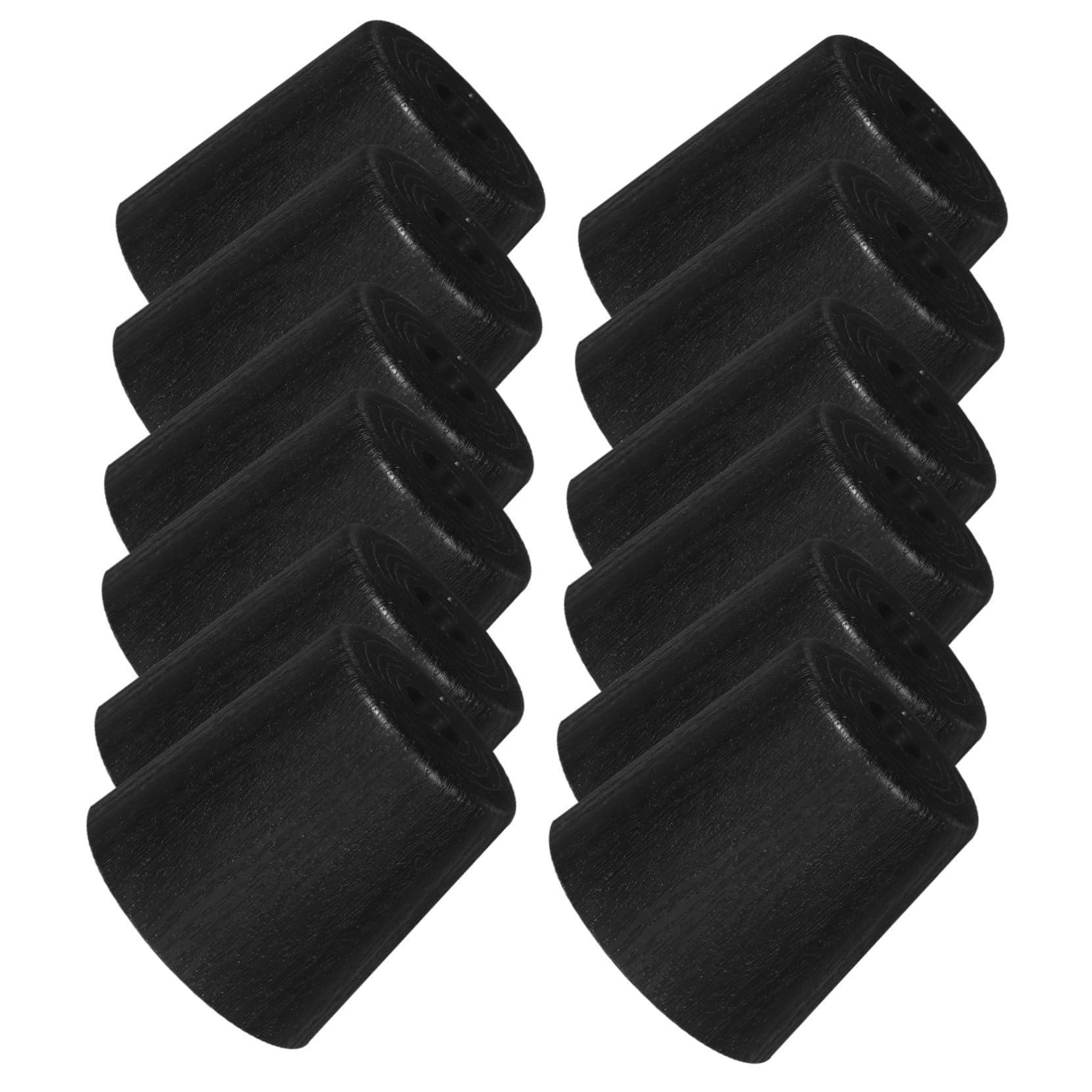 Patas de apoyo para muebles cónicos de plástico negro juego de 12 piezas de repuesto SHINEOFI