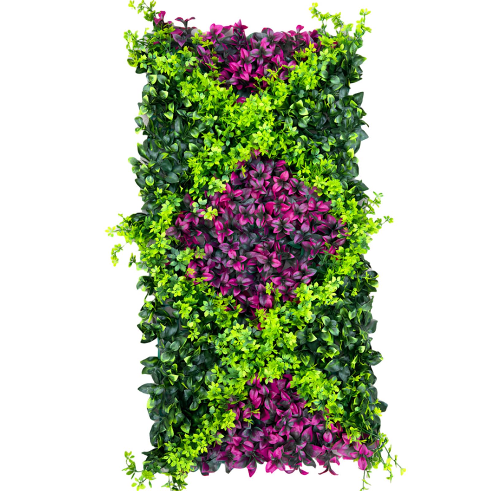 Artificial Green Wall Panel 50cm x 100cm for Indoor and Outdoor Use, Faux Plant Living Wall for Home Garden Office Shop Café Wedding Decor (L)