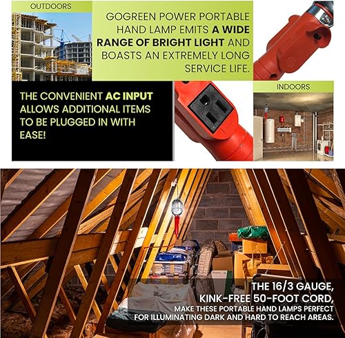 Miniatura 6 de GoGreen Power (GG-36750) 163 50' Lámpara de mano portátil