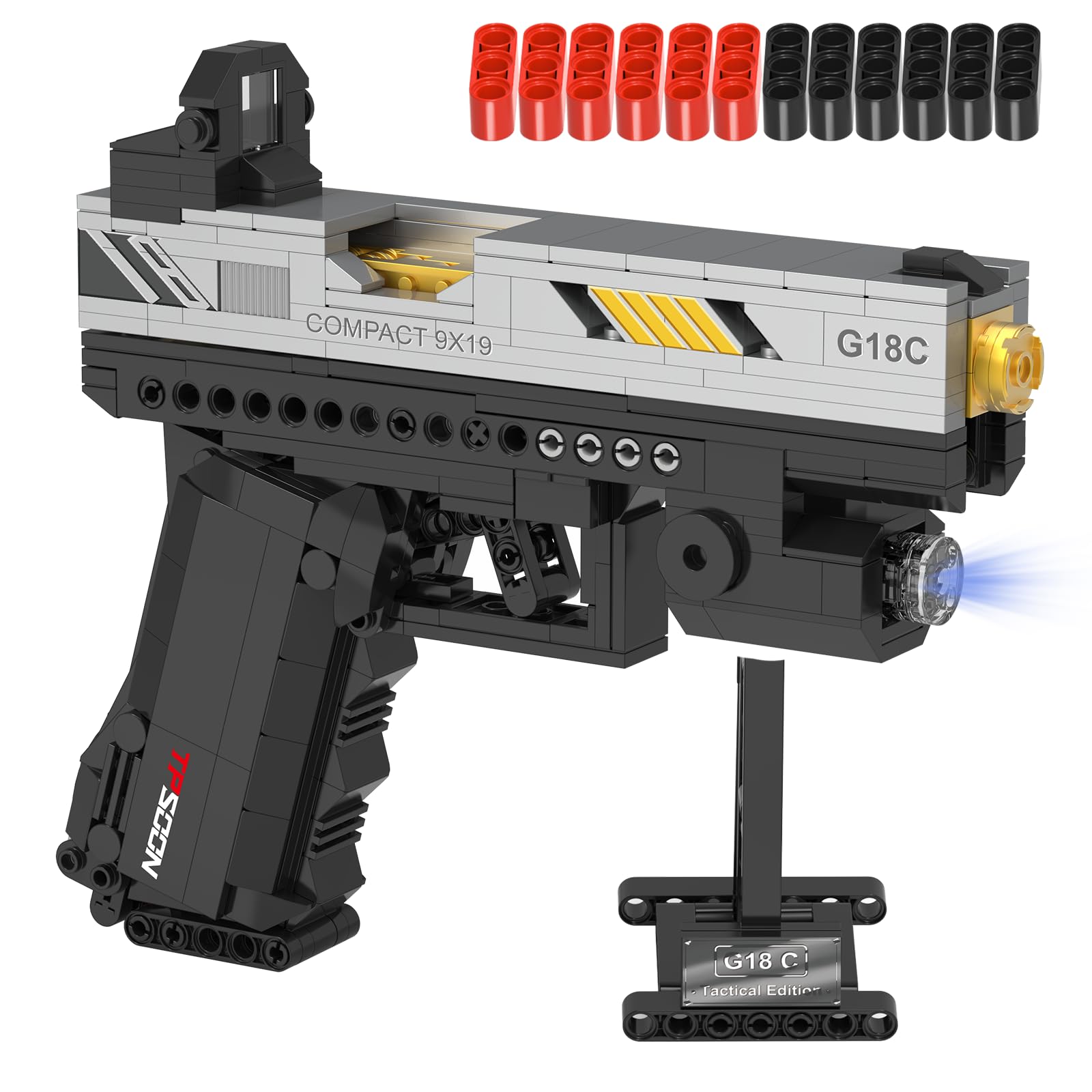 G18 Blocs Pistolet pour Adultes Garçons