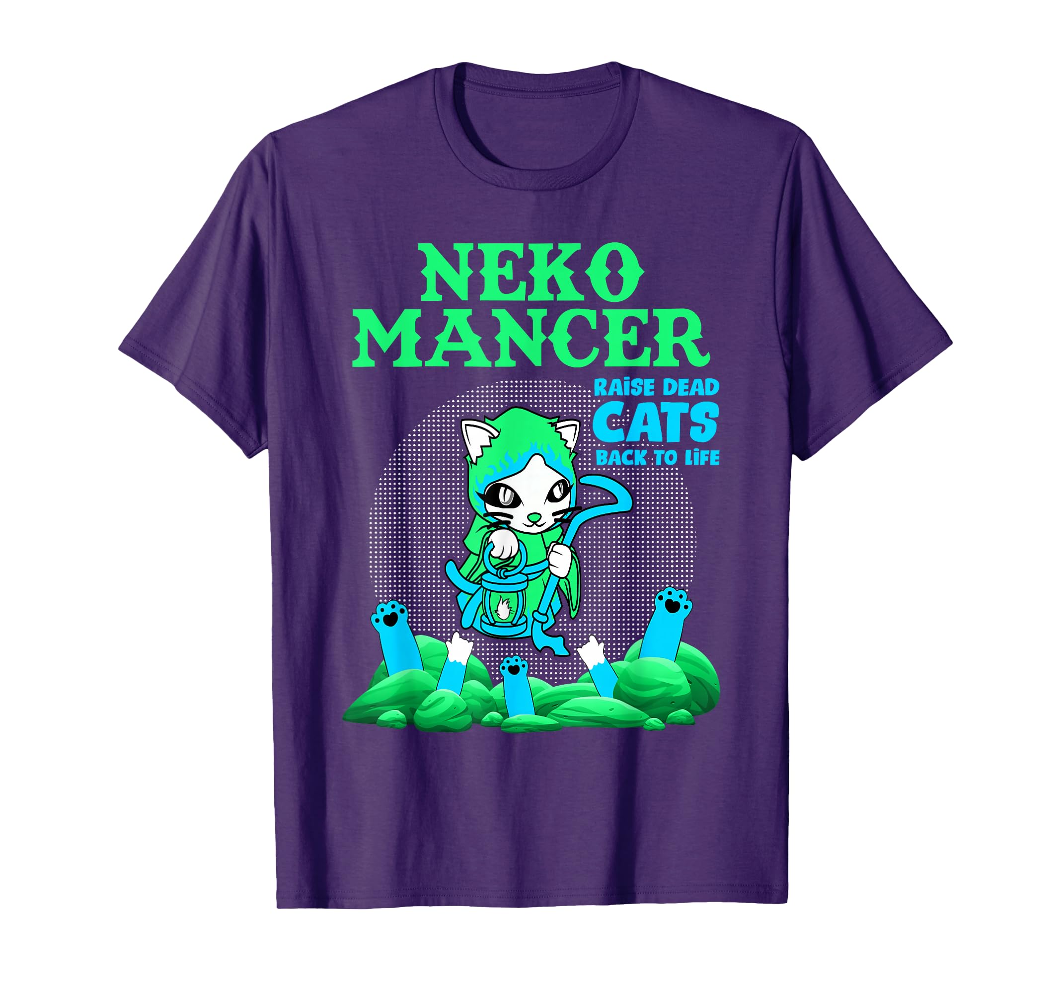 Neko Mancer Gamer Necromancer Of The Cats T-Shirt