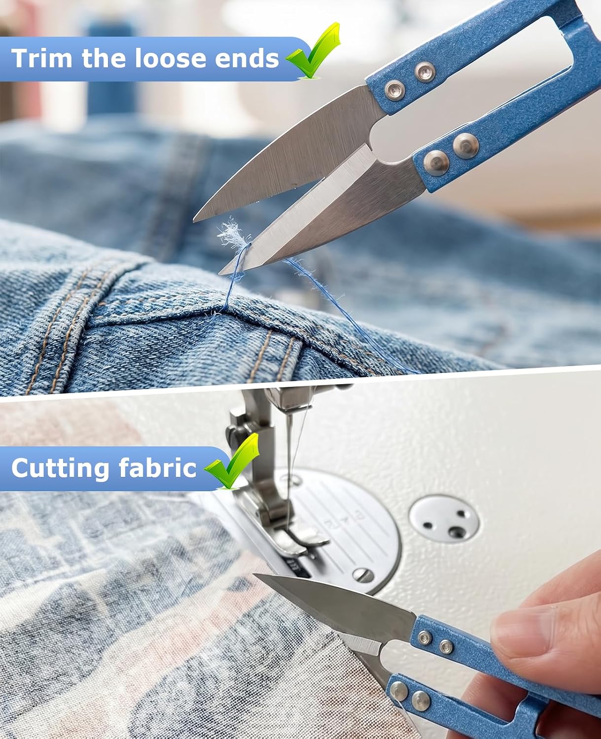 12 PCS Thread Snips, 4.1" High-Carbon Steel Yarn Scissors for Crocheting Sewing Stitch Knitting Diy Crafts image 2