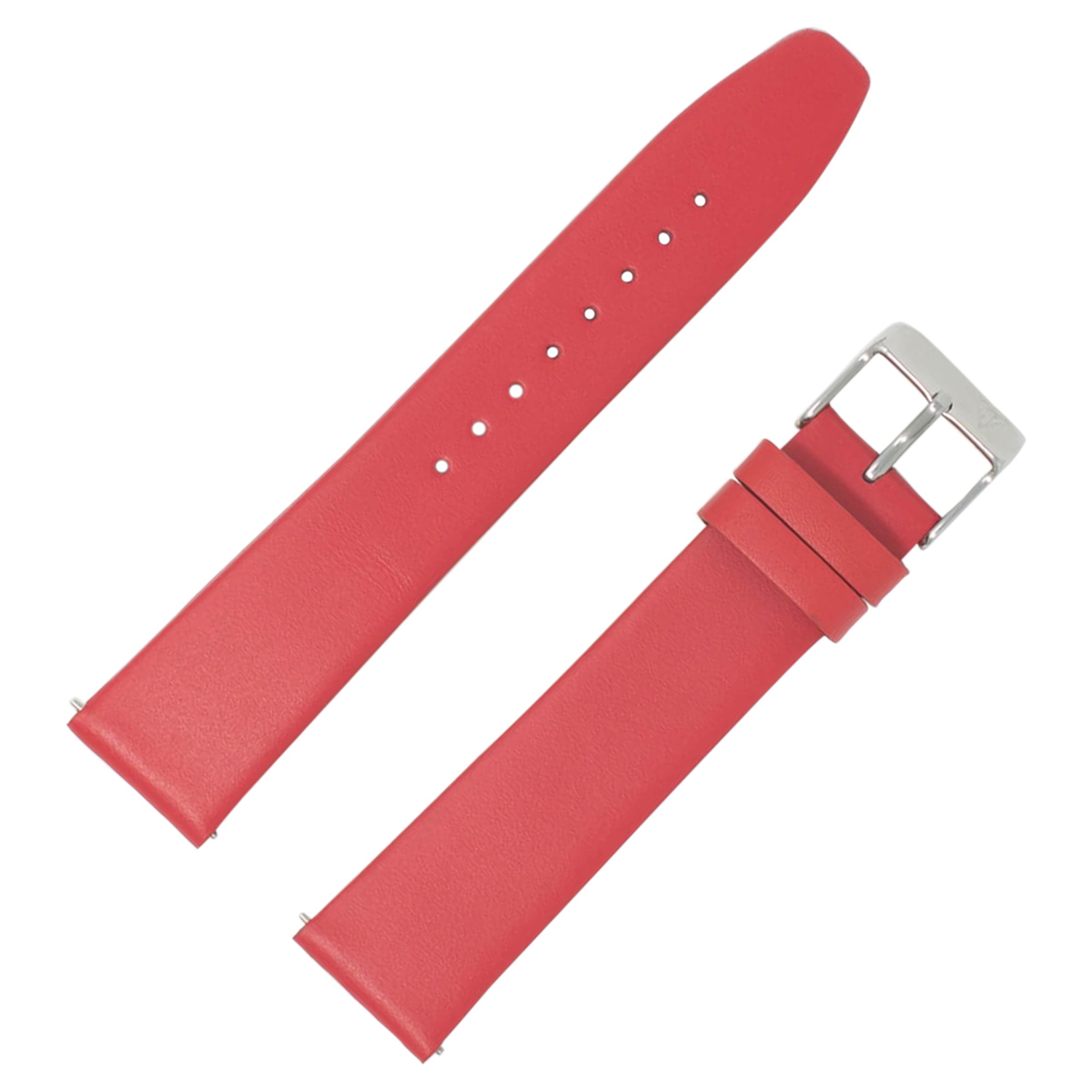DakotaWomen's 18636 Quick Release Watch Band, Genuine Leather Strap, 24 mm, Red