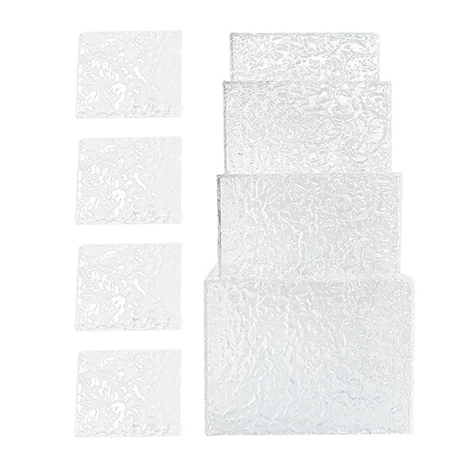 Sharplace Lot de 8 boîtes cubiques Transparentes en Acrylique avec Fond Creux, idéales pour présenter des buffets, des Desserts et des Cupcakes.