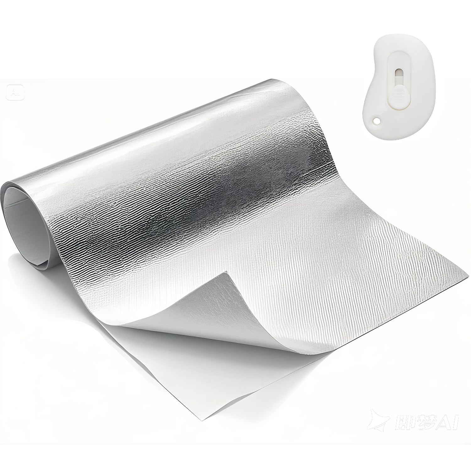 Pannello Scudo Termico In Alluminio, Pellicola Protettiva Termica Autoadesiva in Fibra di Vetro Pratico Foglio Paracalore Termo Isolante Adesivo per Tubo Scarico Auto Moto, 30x300 cm