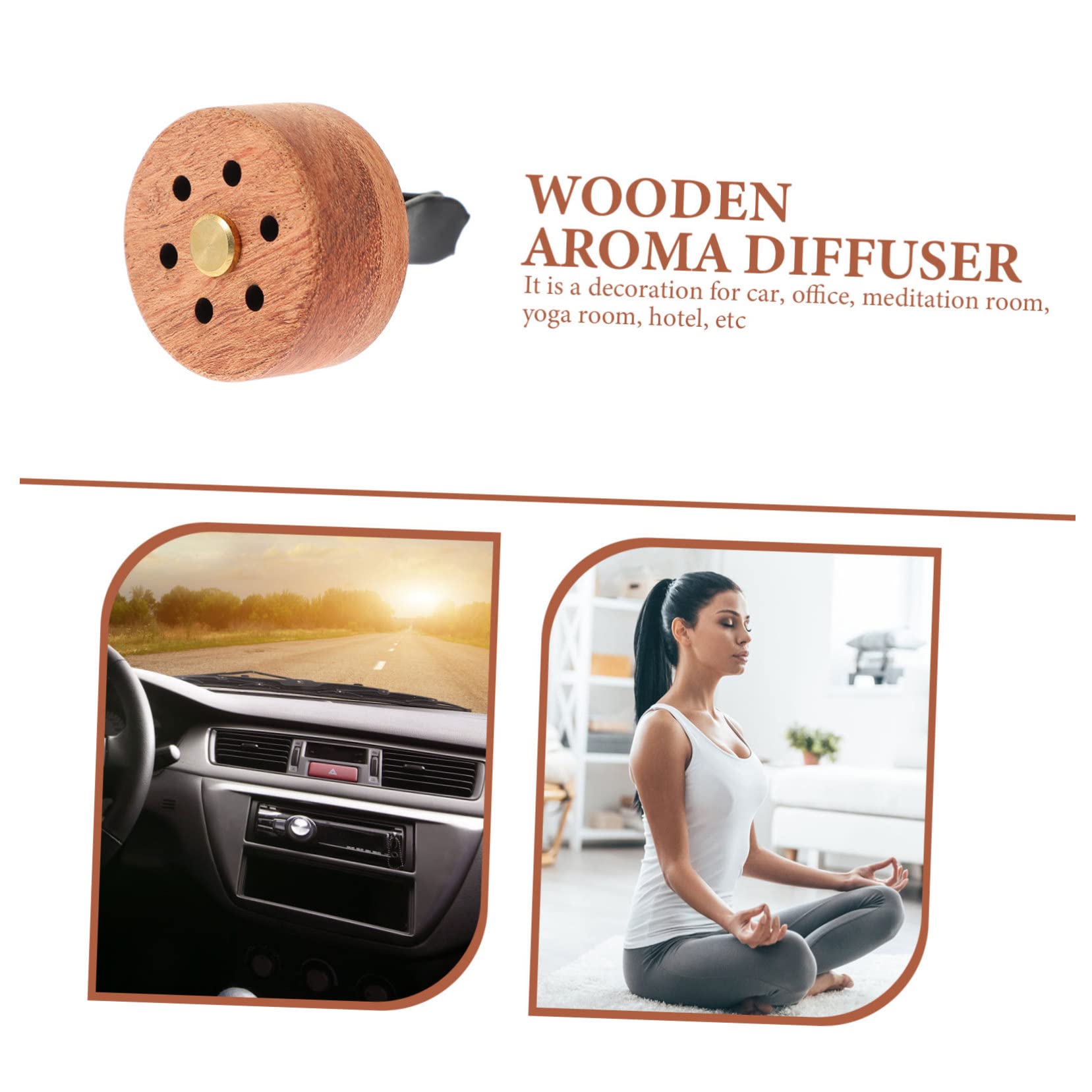MAGICLULU 4 Set Di Diffusori Di Per Auto Diffusori Di Fragranze Di Legno Non Ignifughi Fatti A Mano Decorativi 2 Pezzi*4