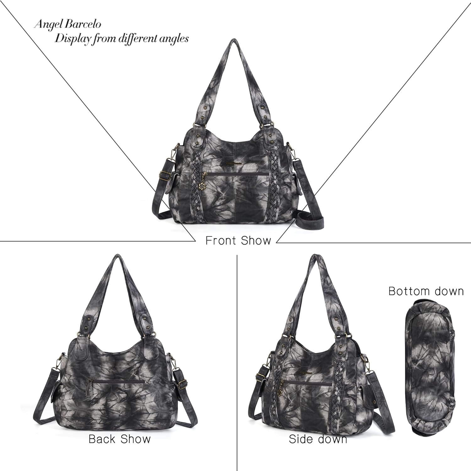 Angel Barcelo Purses for Women Soft PU Leather Shoulder Bag Crossbody Purse and Handbags