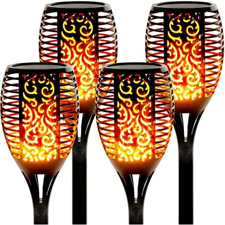 Walensee 4-Pack Solar LED Flickering Flame Torches