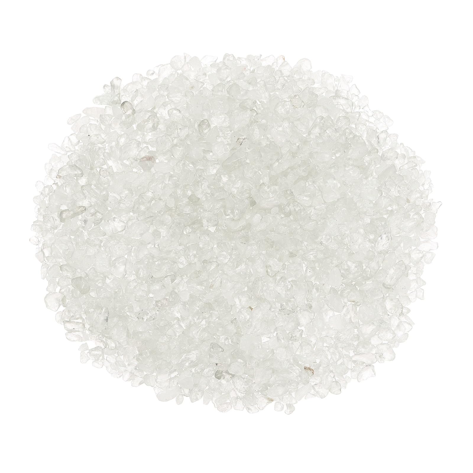M METERXITY 0.22lb/100g Assorted Tumbled Chips Stone, 5-7 mm Crushed Crystal Quartz Pieces for Vases Filler/Aquarium/Succulent Plants Decor, Irregular Shaped Stones [Clear]