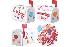 Cute Mini Tinplate Mailboxes Bulk with EVA Stickers for Valentine's Exchange