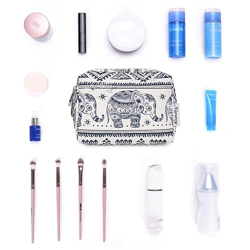 Miniatura 3 de Bolsa de maquillaje grande con cierre de cremallera, bolsa de viaje, organizador de cosméticos para mujeres y niñas.