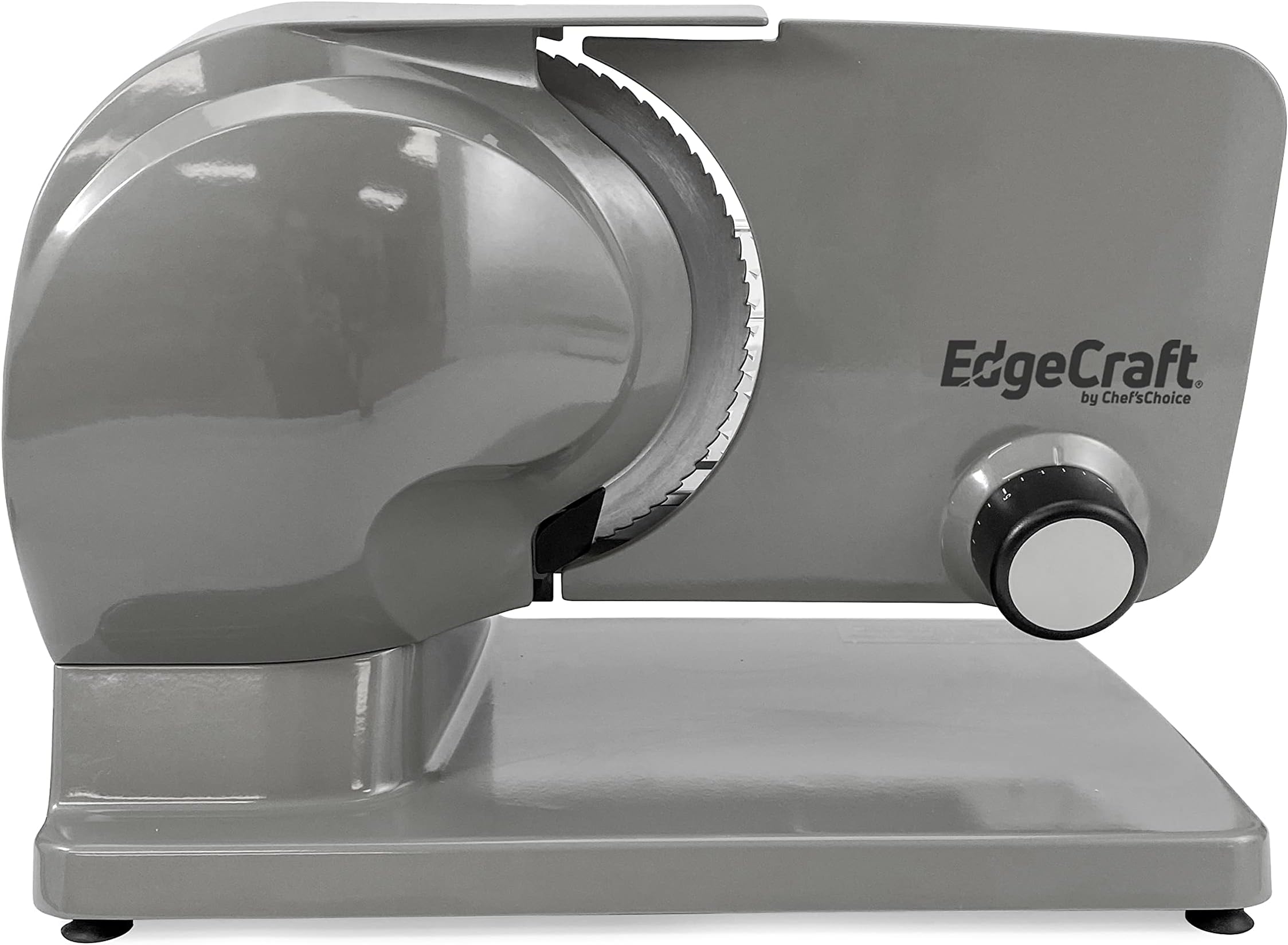 Electric Meat Slicer For Home Use With Adjustable Thickness Control & Tilted Food Carriage with Easy Clean Removable 7 Inch Stainless Steel Blade, 100-Watts, Gray