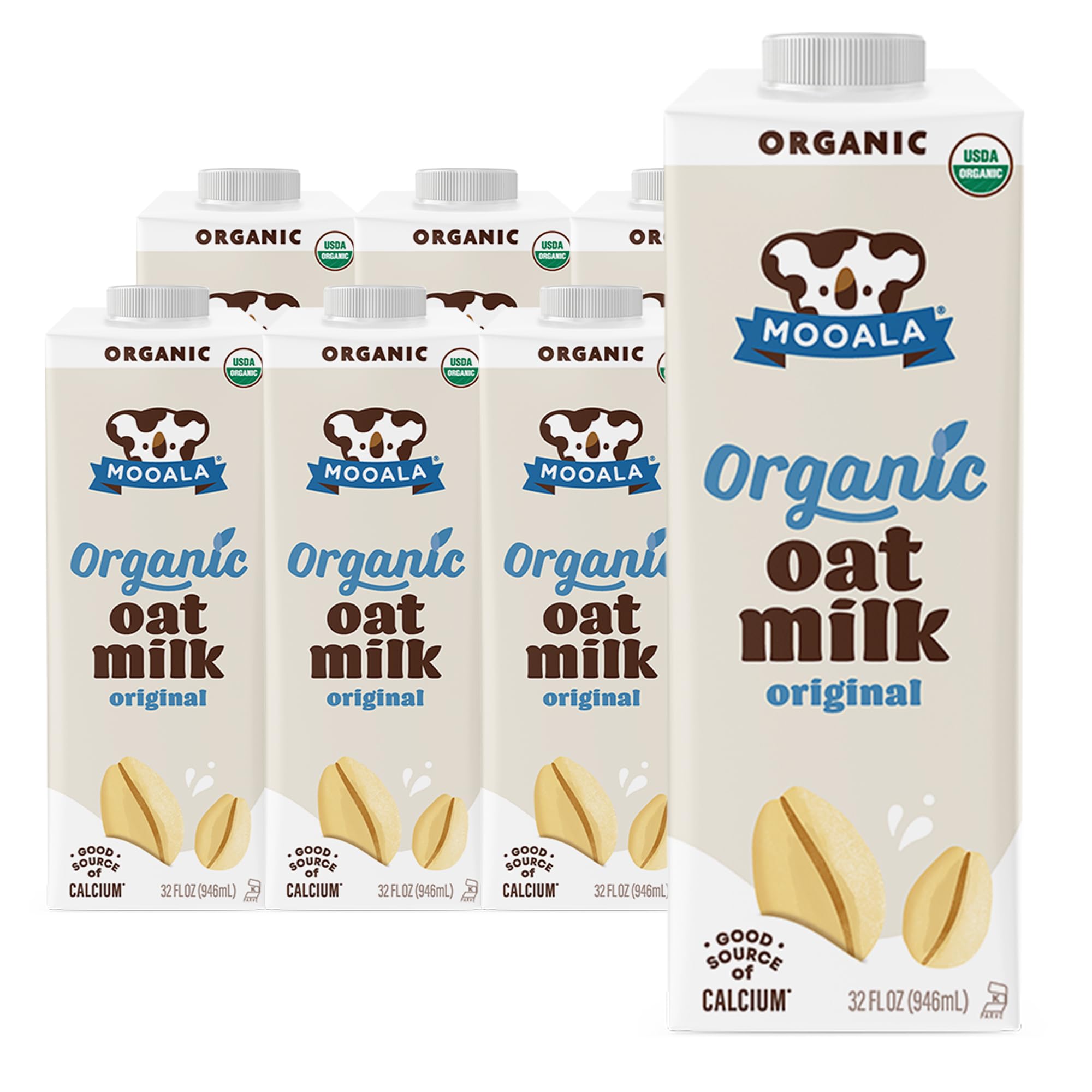 Mooala Organic Oatmilk, Extra Creamy 32 fl oz (Pack of 6) – Great for Coffee and Matcha, Naturally Sweetened, Dairy-Free AlternativeUSDA Organic
