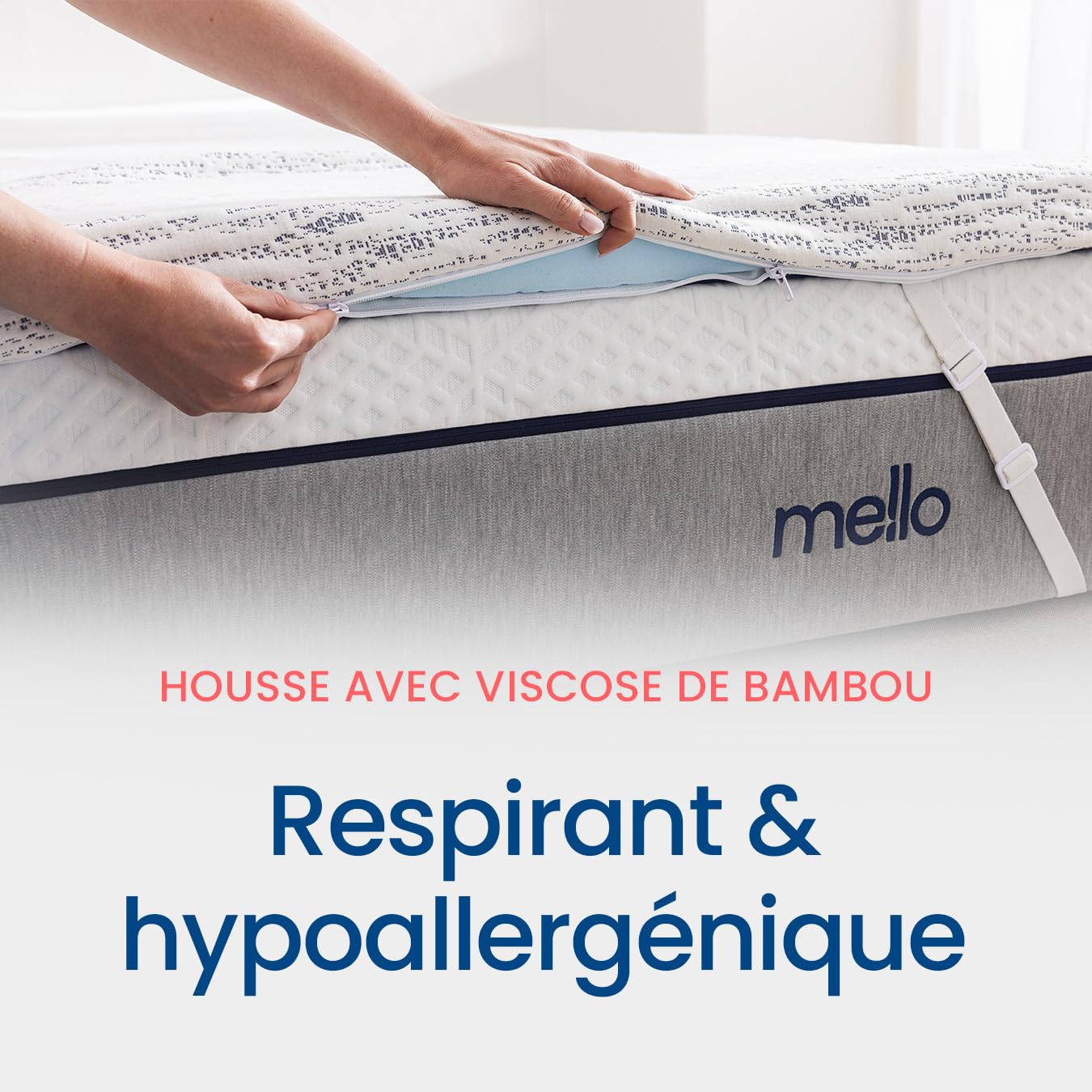Surmatelas 120 x 190 - Viscosoft, Premium 8cm Mémoire de Forme, Confort Moelleux, Mousse infusée Gel, Soulage Le Dos, Housse déhoussable et Anti-dérapante, Idéal sur Matelas 120 x 190