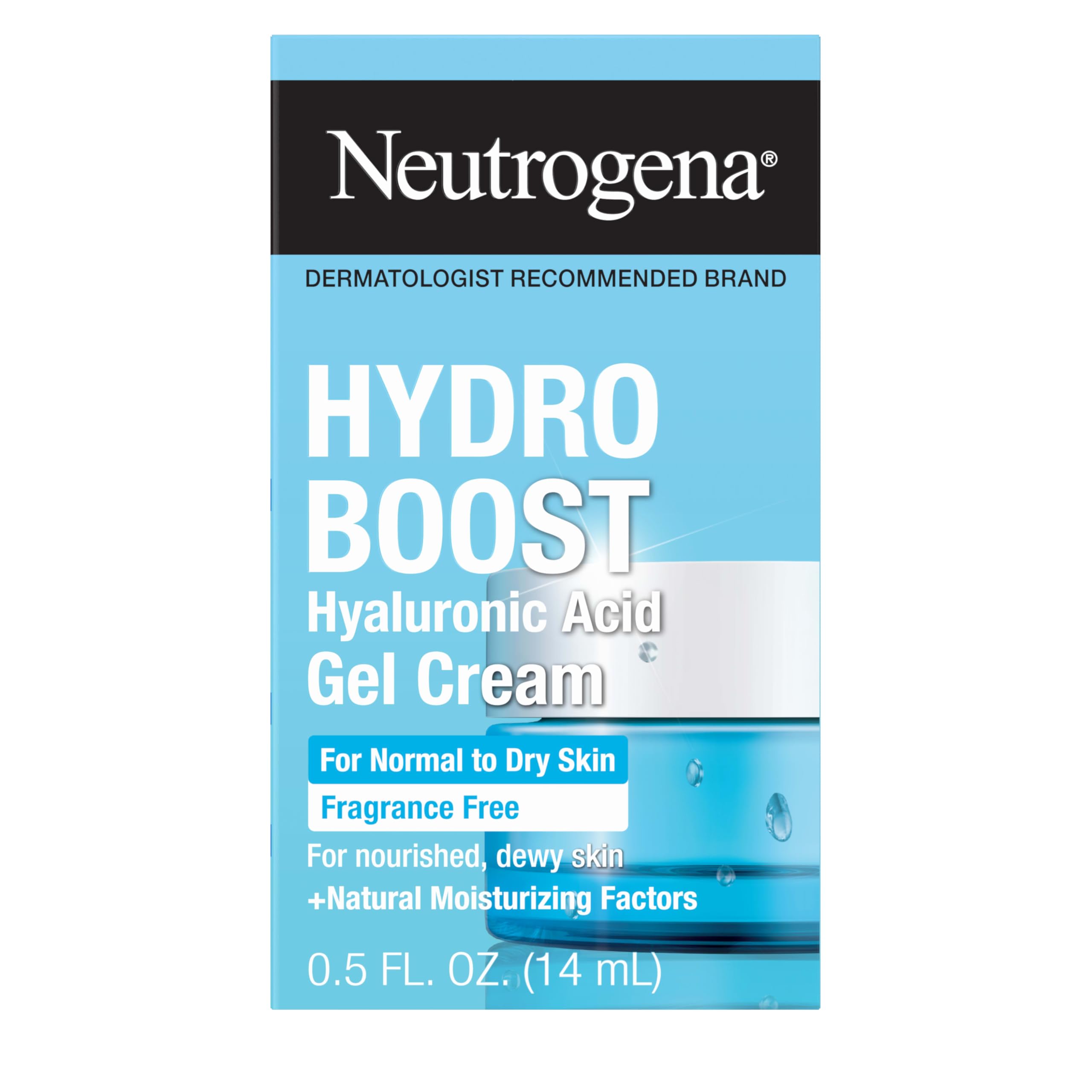 Neutrogena Hydro Boost Gel Cream, Fragrance Free, 0.5 fl oz