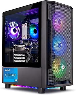 Skytech Gaming Shadow Desktop PC, Intel i5 13400F 2.5 GHz (4.6GHz), NVIDIA RTX 4060 8GB, 2TB NVMe SSD, 32GB DDR5 RAM 5200 RGB, 650W Gold PSU, Wi-Fi, Win 11