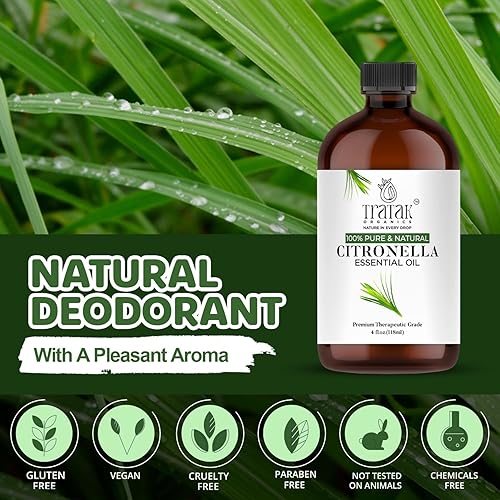 Miniatura 5 de TRATAK Organics Aceite esencial de citronela, aceite 100% puro y natural con cuentagotas prémium  Aceites esenciales sin diluir para aromaterapia,