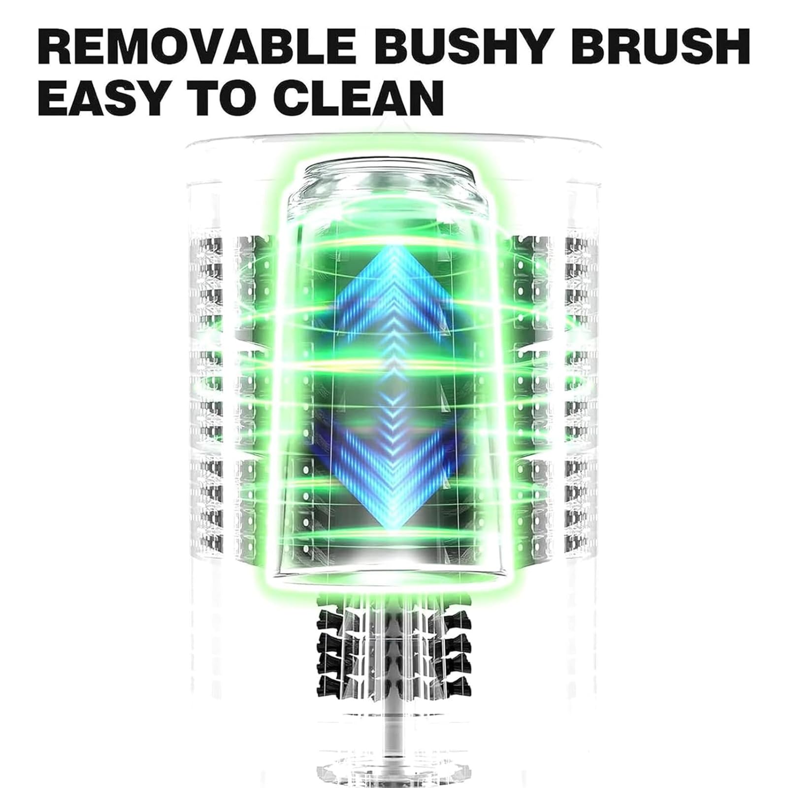 Nettoyeur de verre automatique avec brosse à 360°, pas d'électricité nécessaire, nettoyant efficace pour bouteilles et verres pour magasins de boissons et restaurants, économise du temps et des