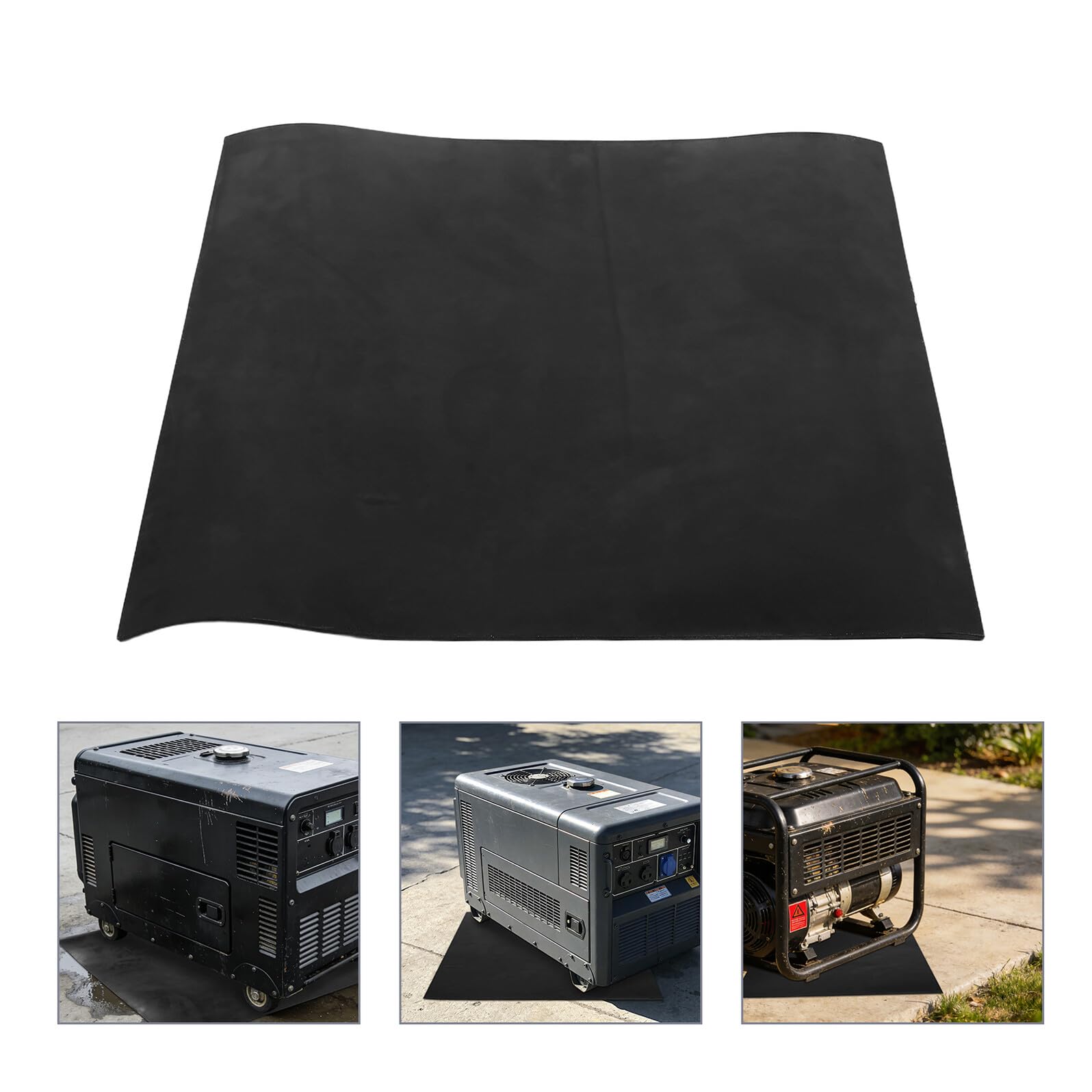 Hochleistungs Antivibrationspad aus Gummi 4mm Schwarz | Texturierte Oberfläche, für Generator und Waschmaschine, Schwingungsdämpfung bei Nassen Böden