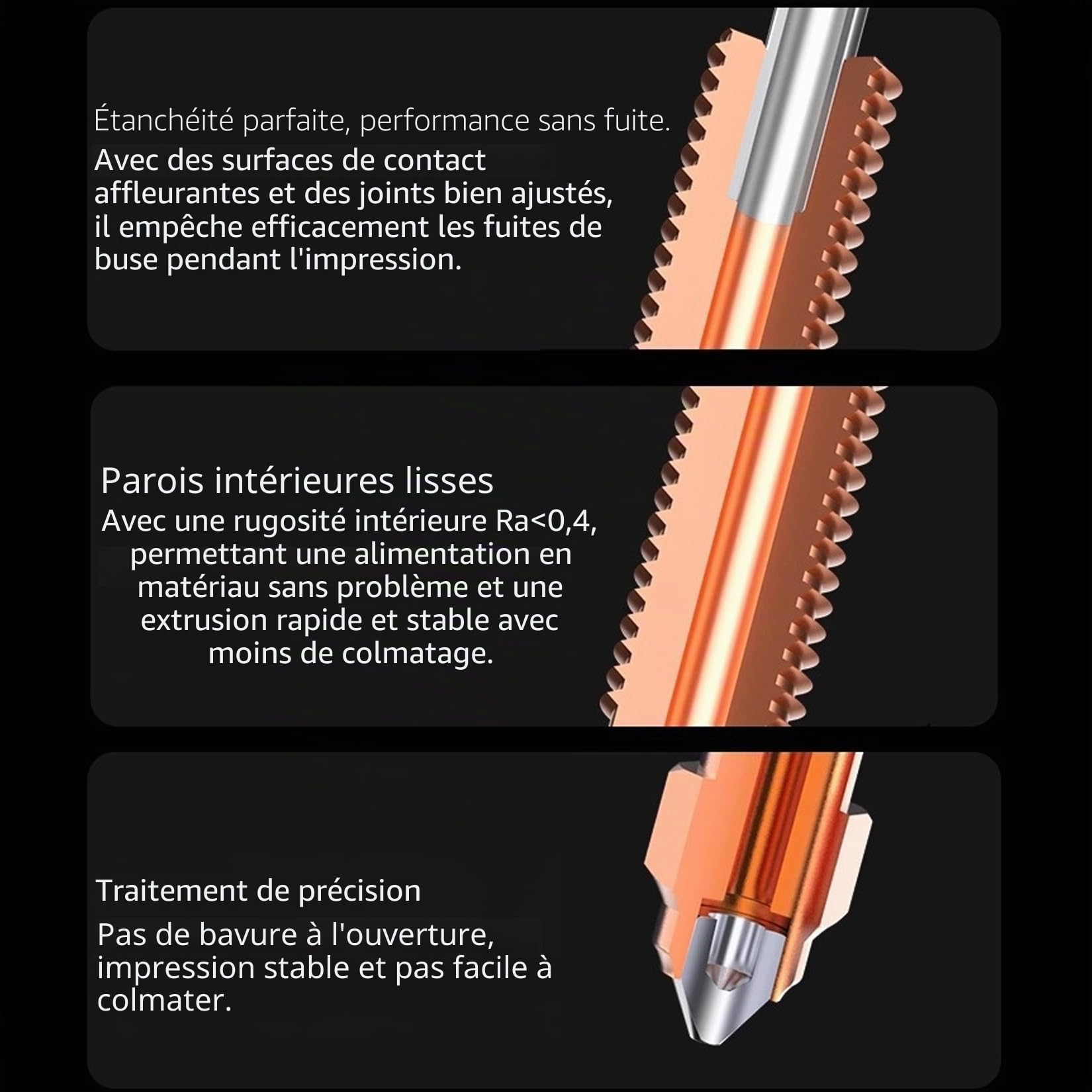 Lot de 4 buses à changement rapide pour K2 Plus/K2/K2 Pro, Imprimante 3D embout en acier trempé et alliage de titane pour K2 Plus, Hi