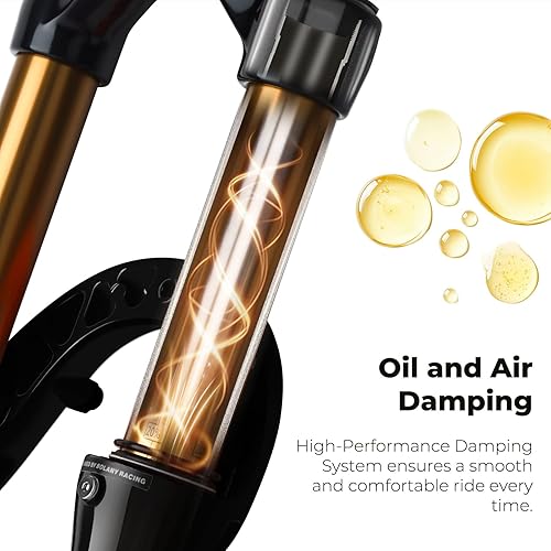 Miniatura 4 de BOLANY Horquilla de suspensión de bicicleta de 27.529 pulgadas, viaje de 1.126in (1-18 pulgadas)*8.661in dirección recta sin rosca 0.354in