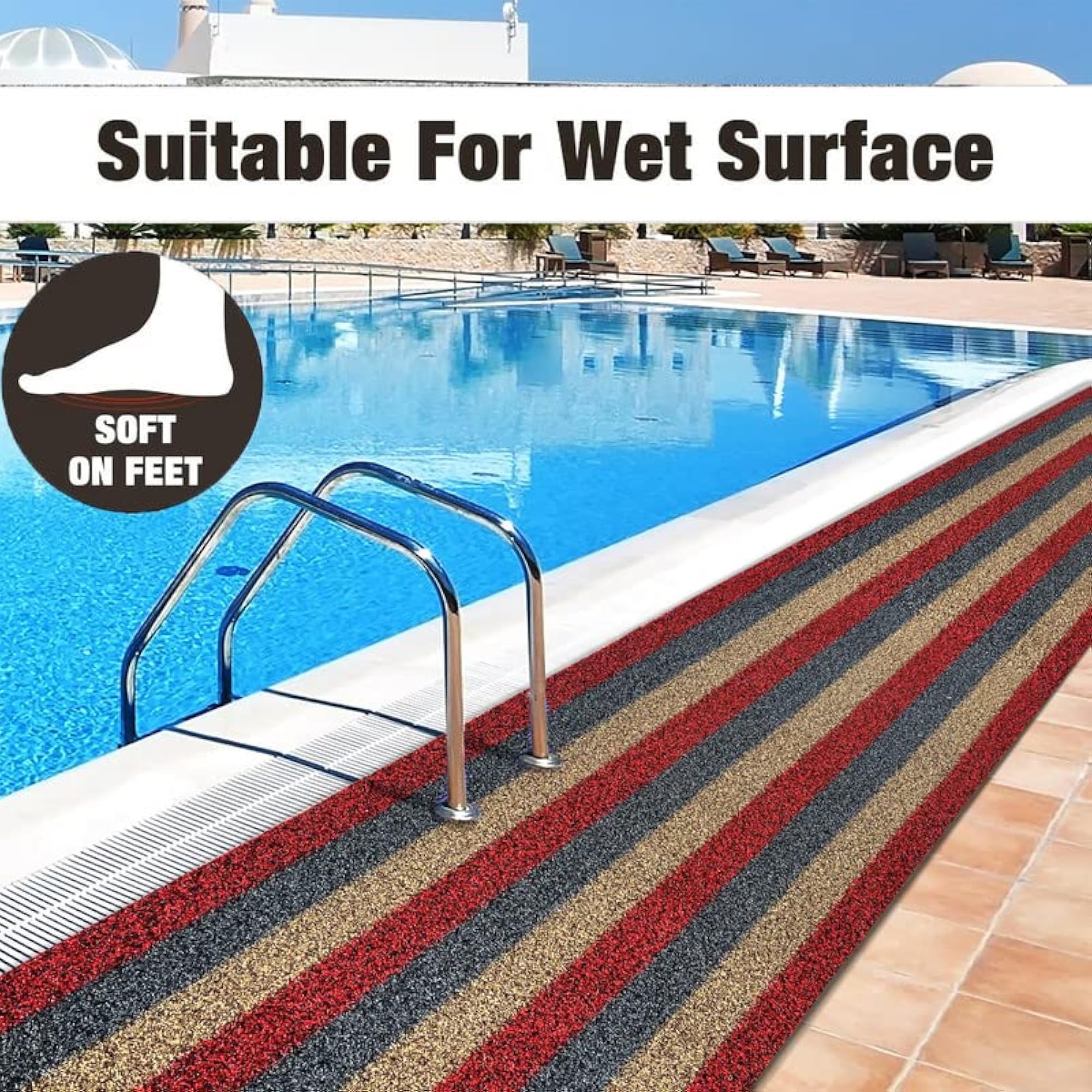 Rubber Anti-Slip Bathmat for Kitchen and Bathroom