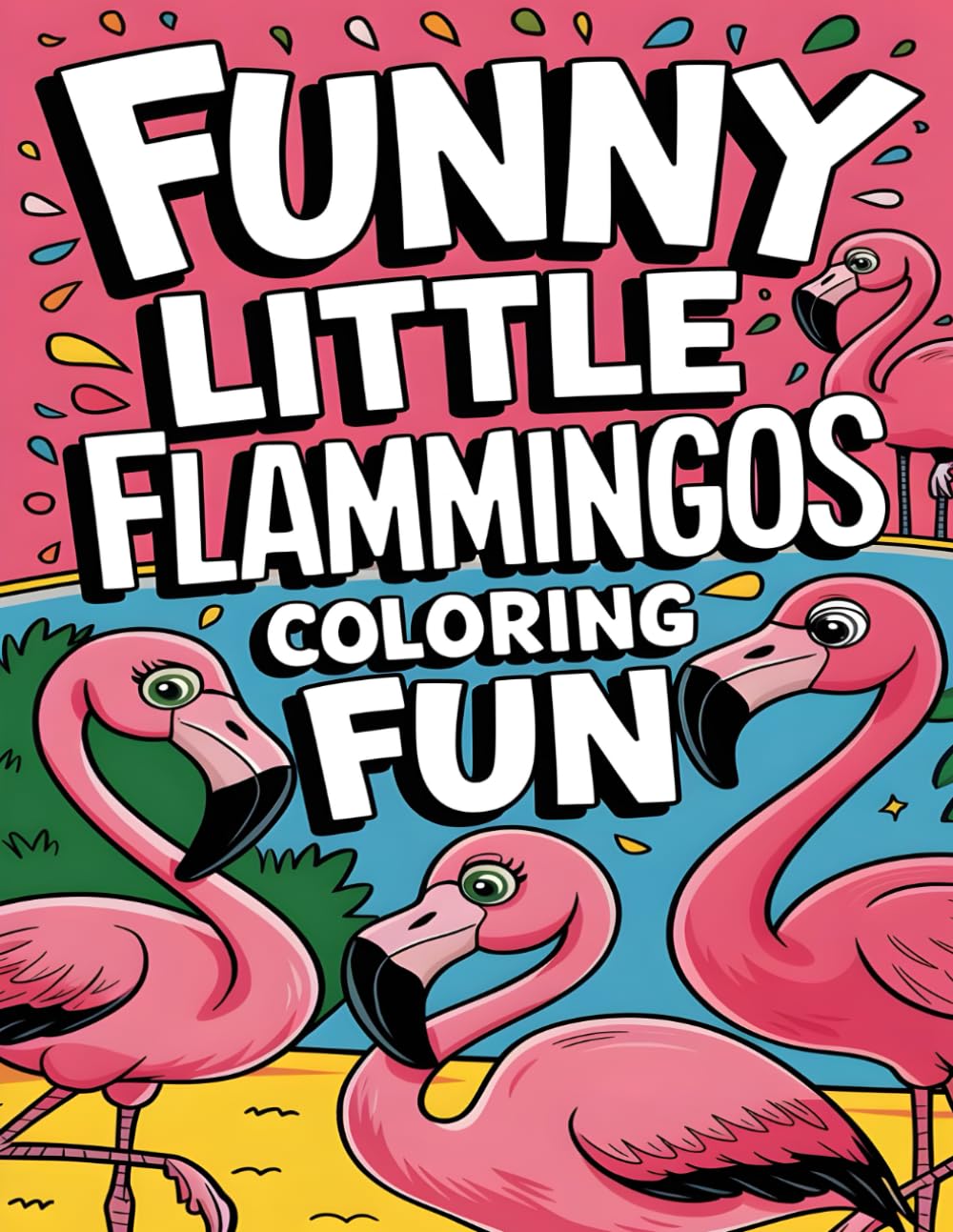 Funny Little Flammingos Coloring Fun: Cute Flamingo Coloring Book For Kids And Adults
