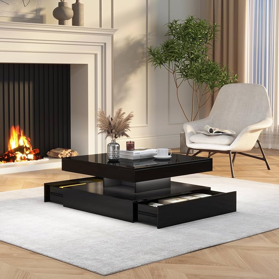 Amazon.com: FKWin LED Coffee Table for Living Room with