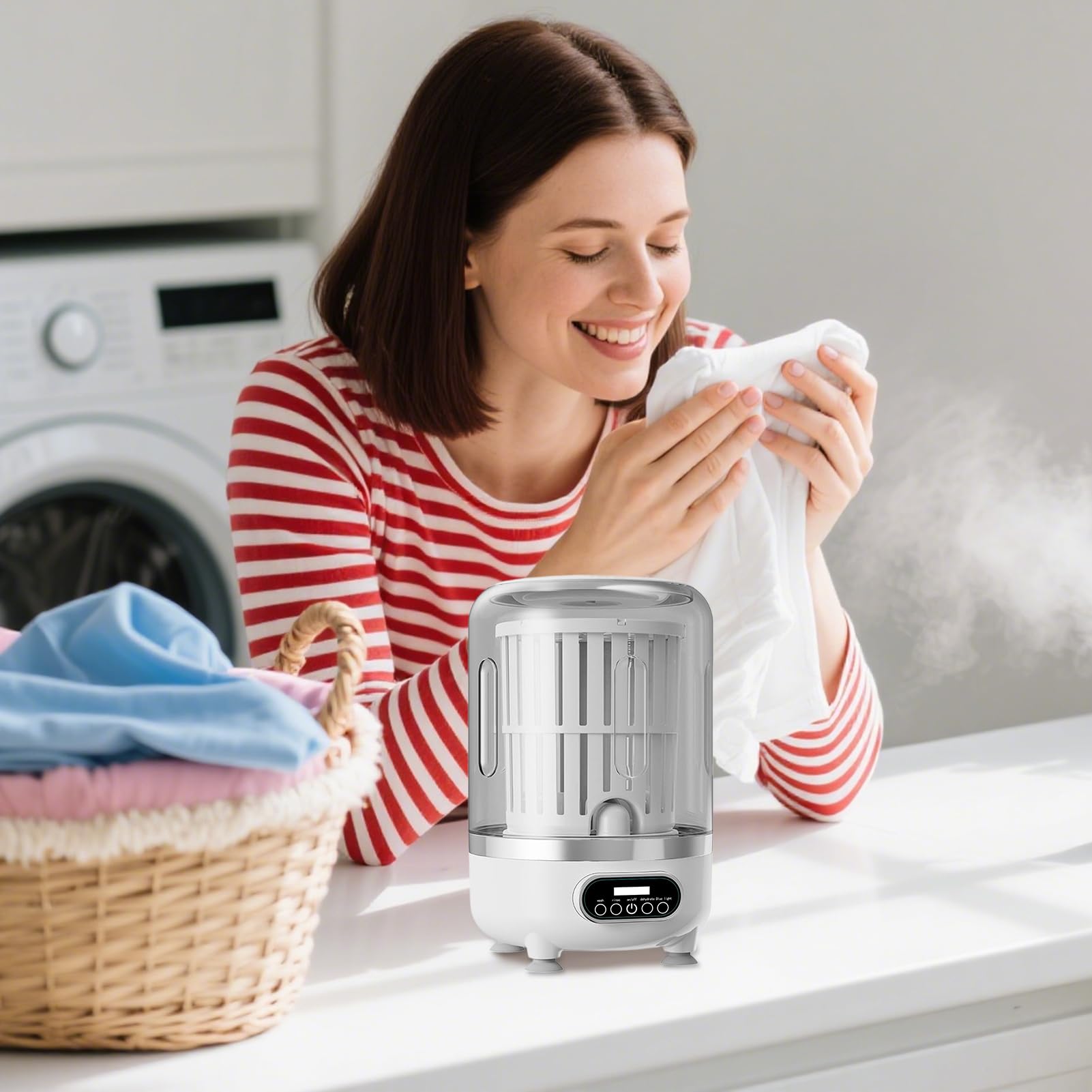 Lavatrice portatile – 3 modalità con cestello girevole | Travel Washingg | Machiine – biancheria intima lavatrice lavatrice verticale – mutande calze vestiti biancheria da animali domestici