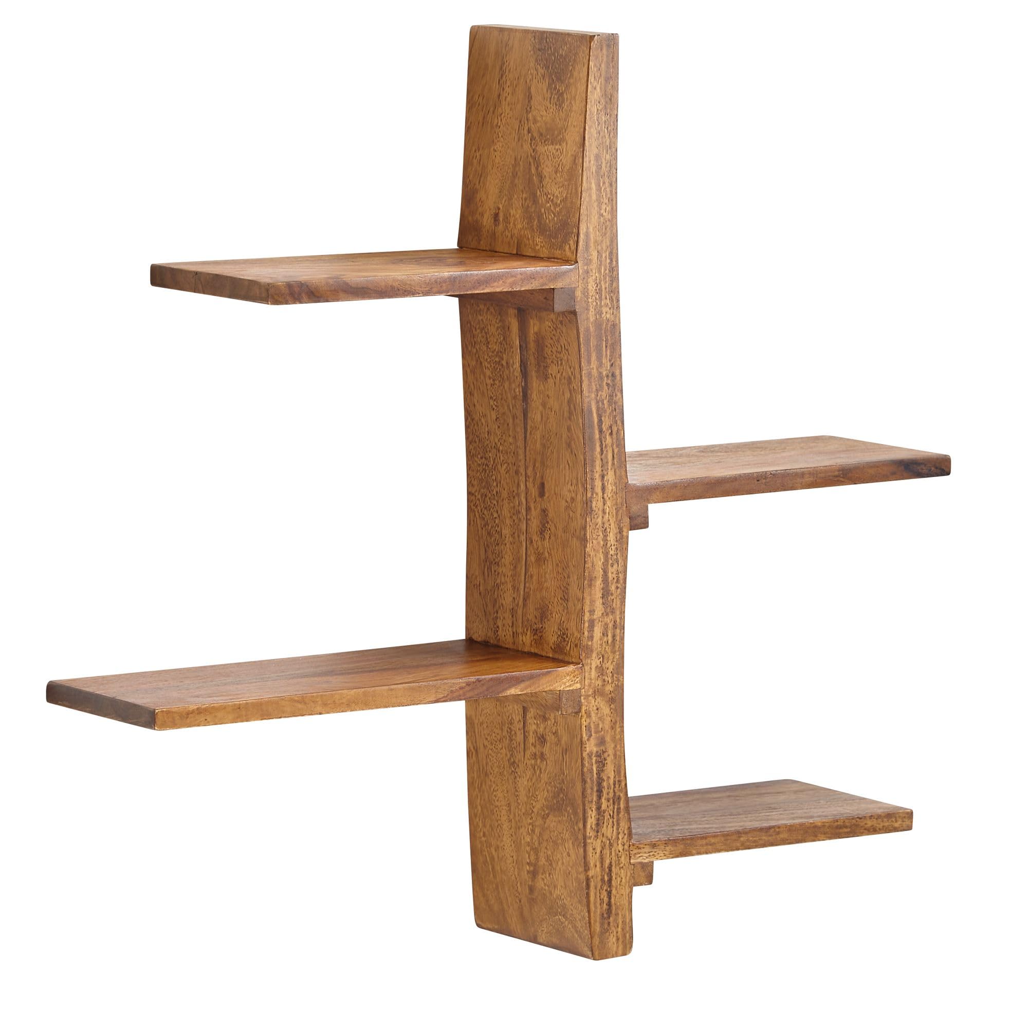 WOHNLING Étagère Mur. 58x15x60 cm Sheesham Massif